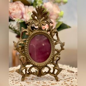 Antique Cast Iron Ornate Victorian Style Picture Frame